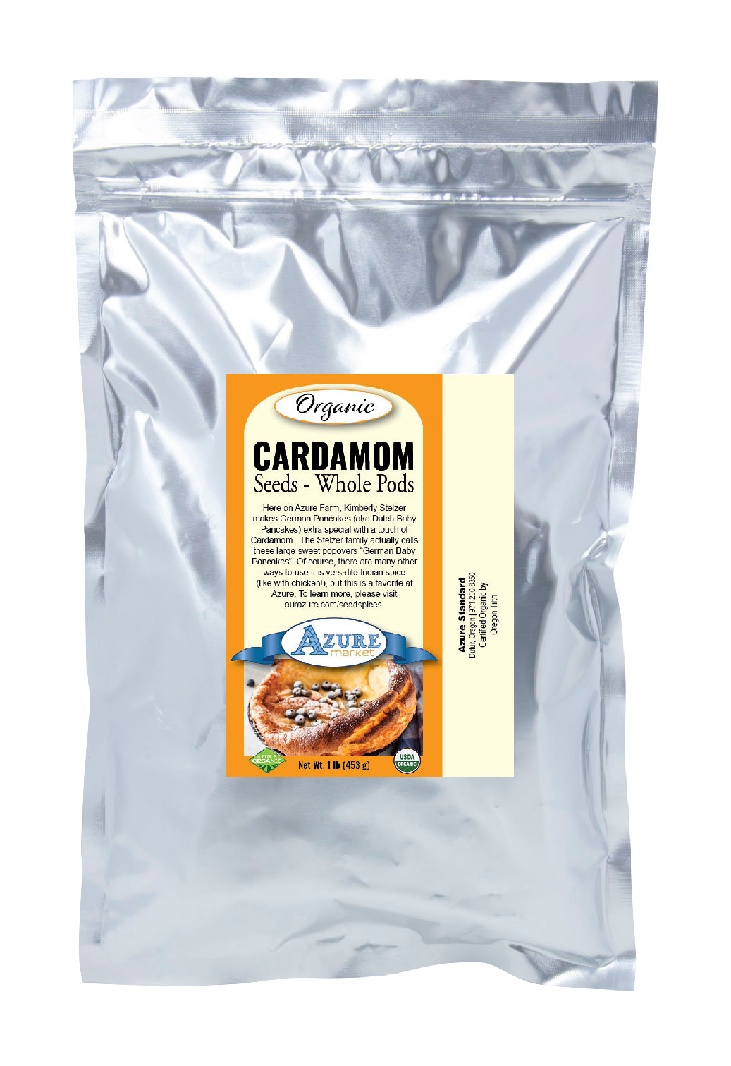 Cardamom Seeds, Whole Pods, Organic