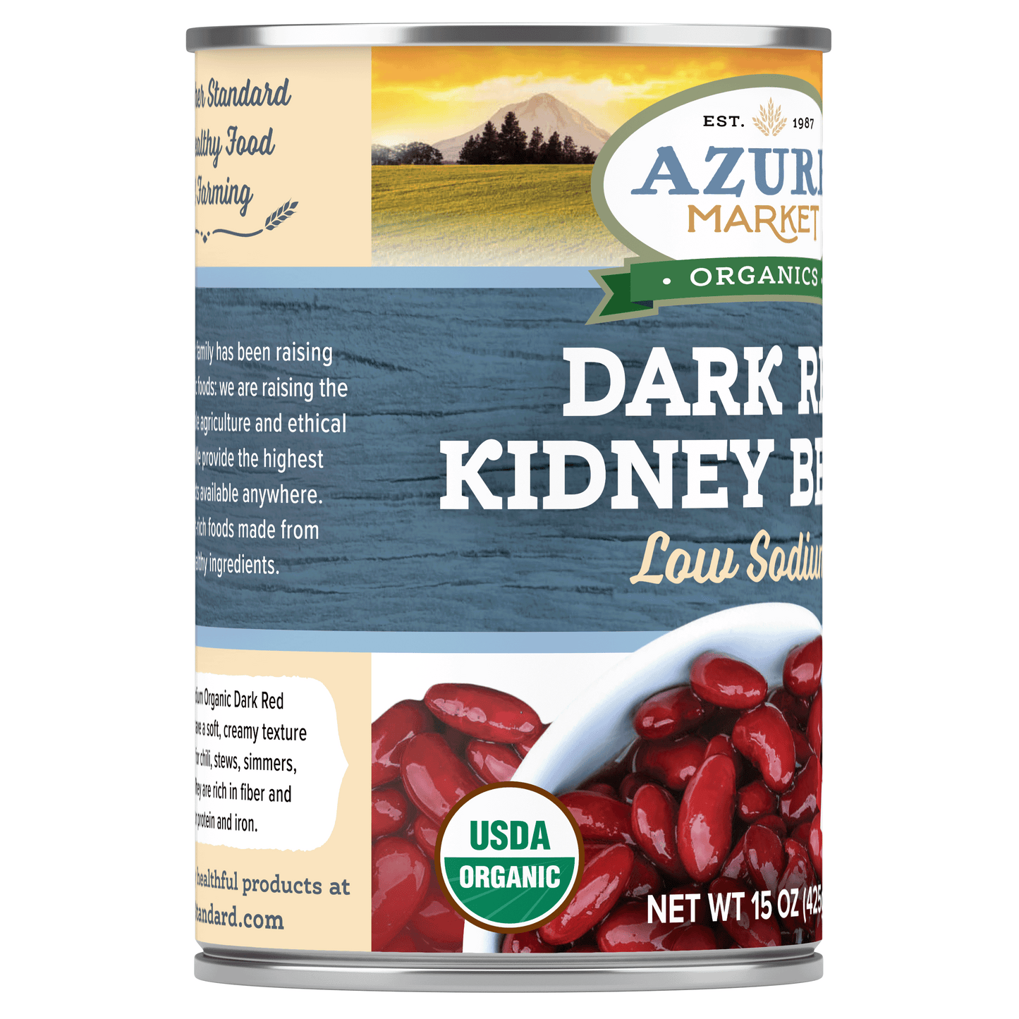 Dark Red Kidney Beans, Low Sodium, Organic