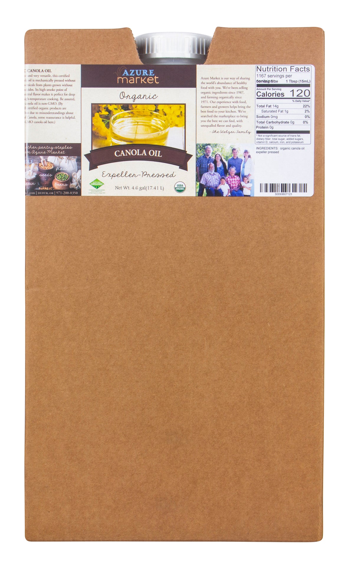 Canola Oil, Expeller Pressed, Organic