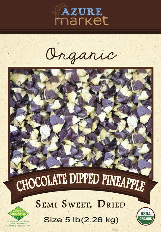 Semi Sweet Chocolate Dipped Dried Pineapple, Organic