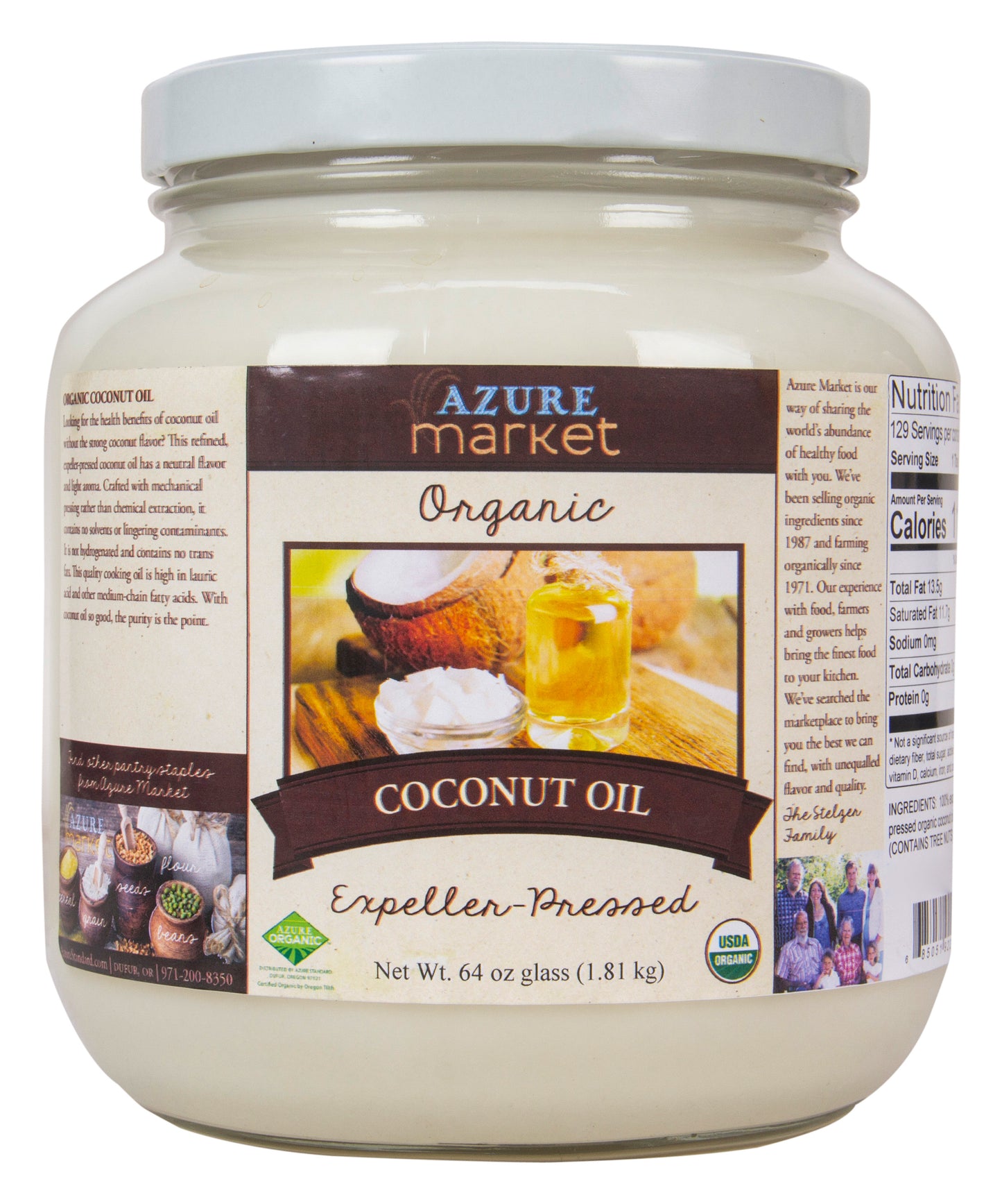 Coconut Oil, Expeller Pressed, Organic