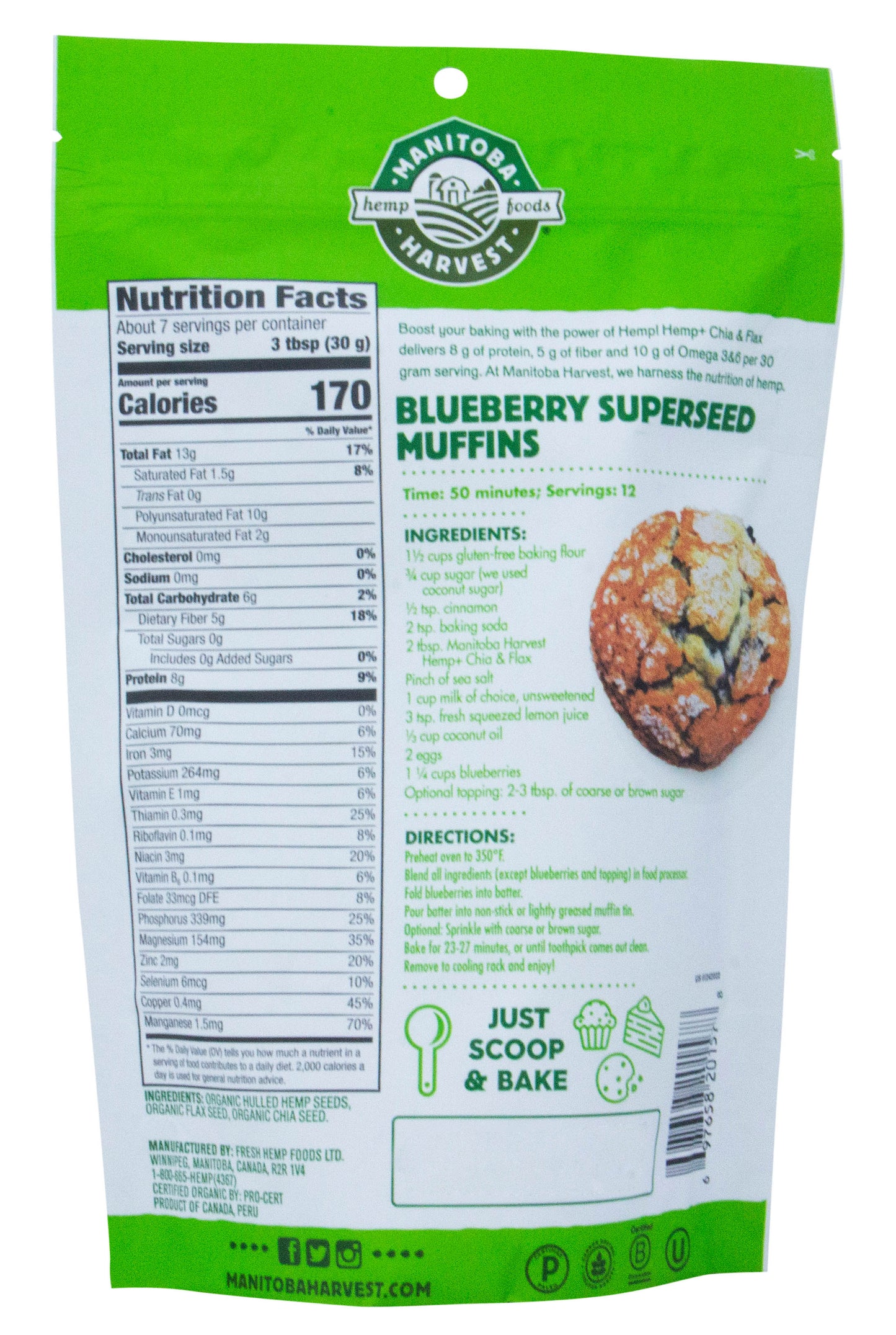 Hemp + Chia & Flax, Organic