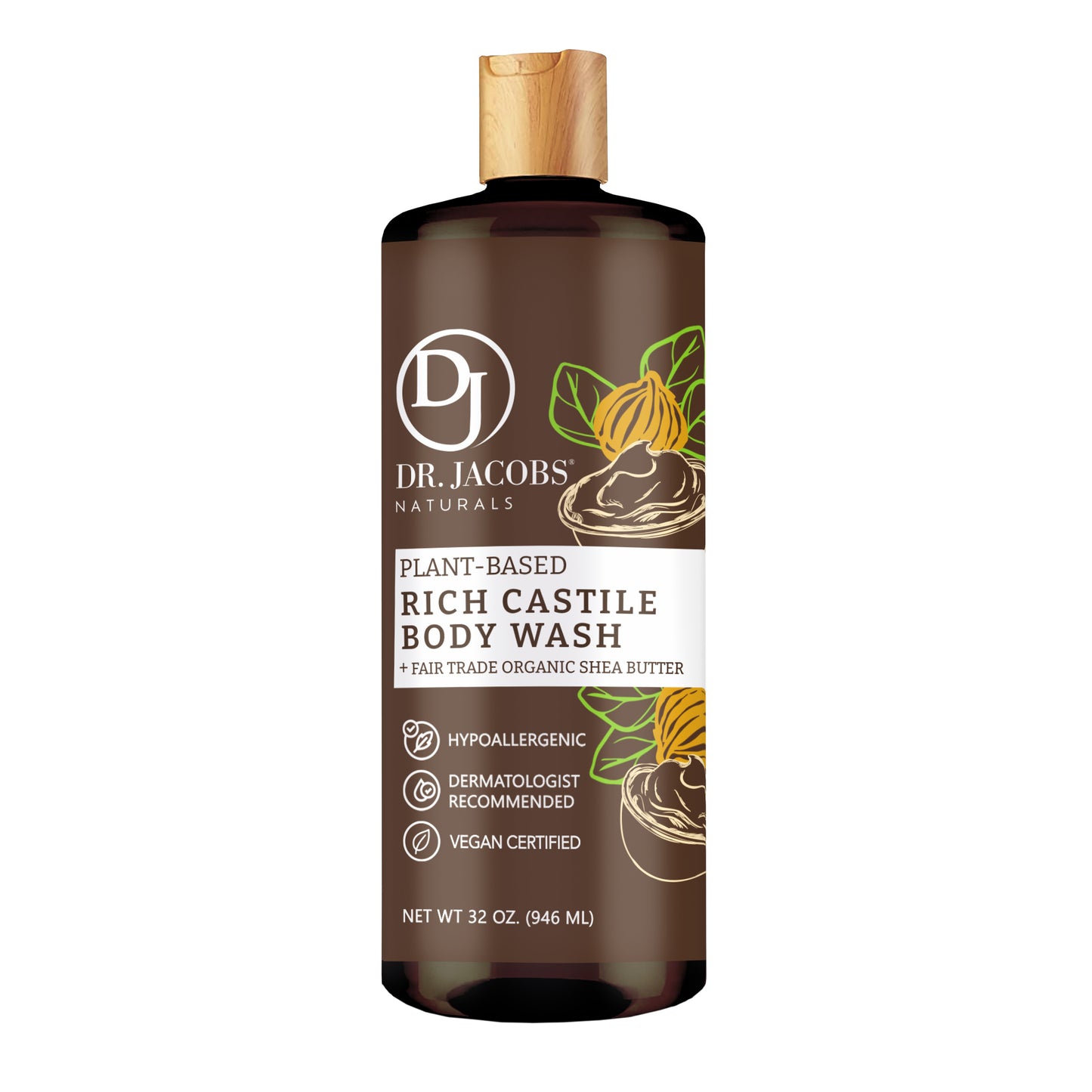 Castile Body Wash, Plant-Based, Shea Butter