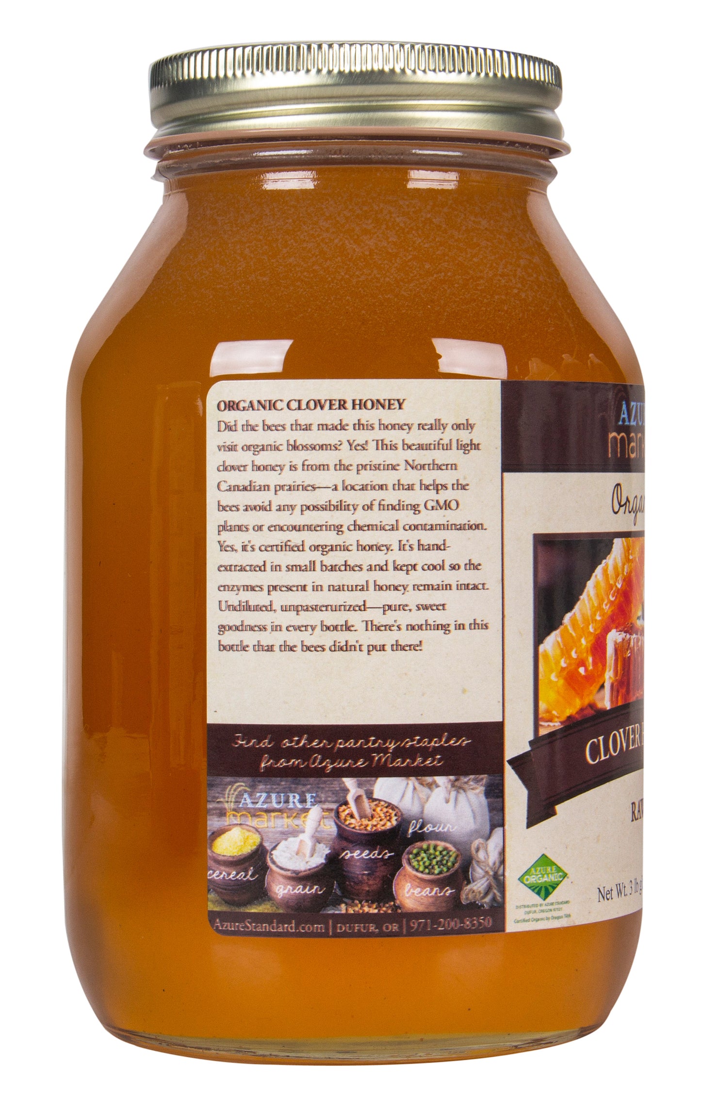 Clover Honey, Raw, Organic