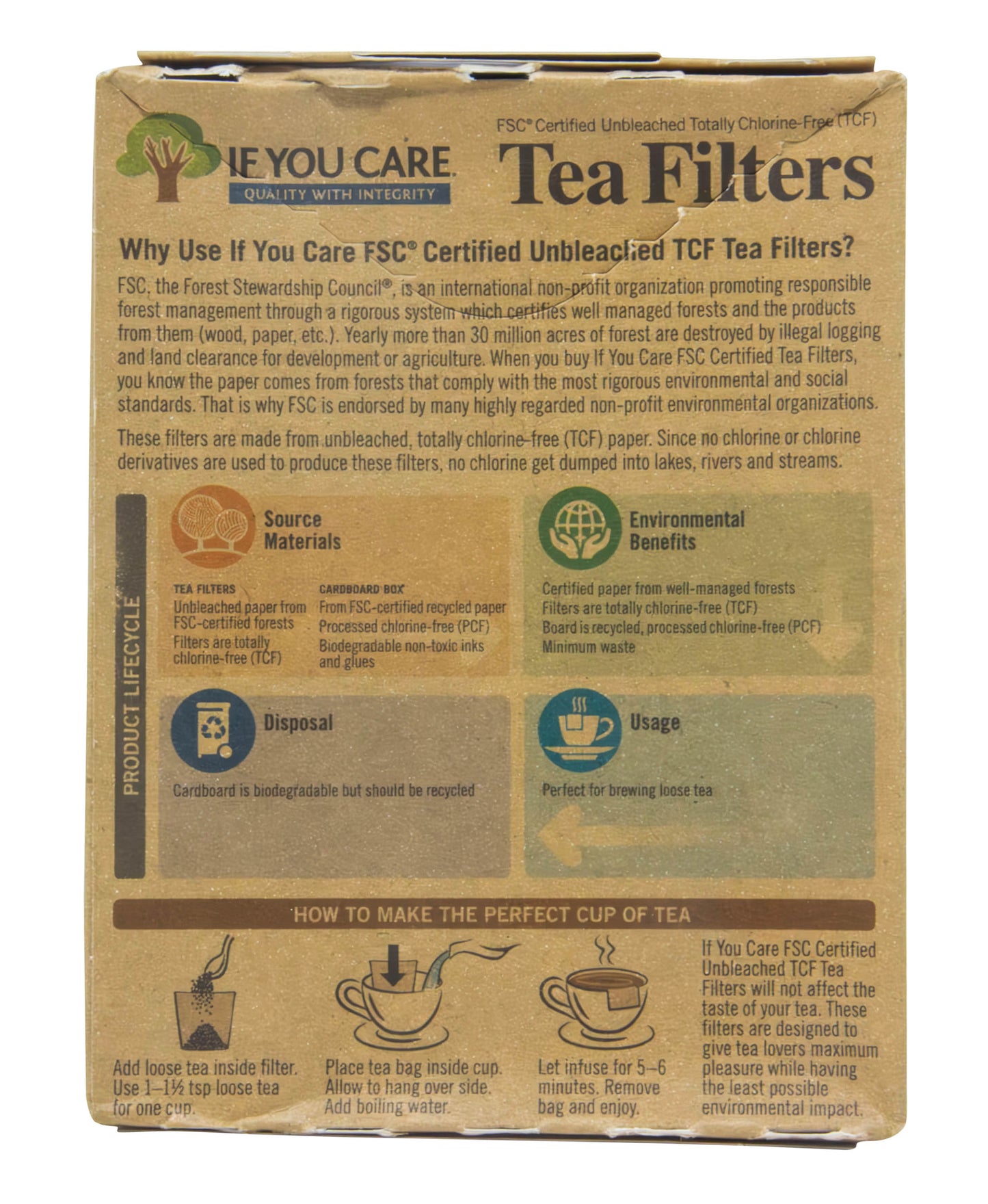 Tea Filters, Short, Unbleached