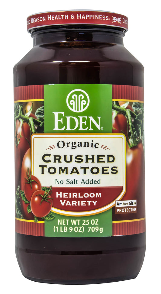 Crushed Tomatoes, Organic in Amber Glass