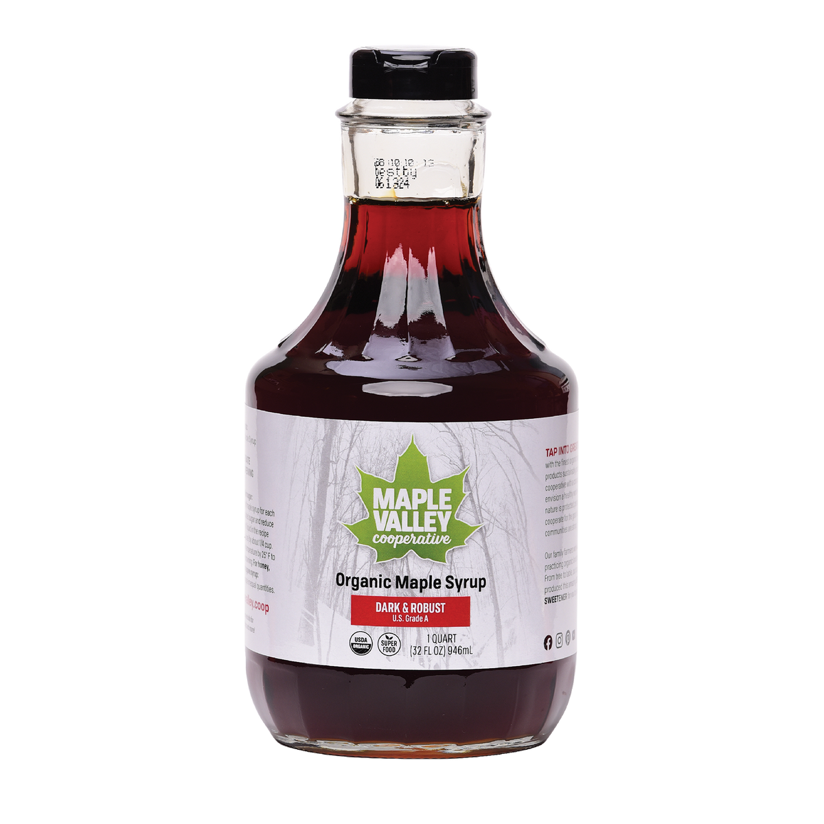 Maple Syrup, Grade A Dark Robust, Organic