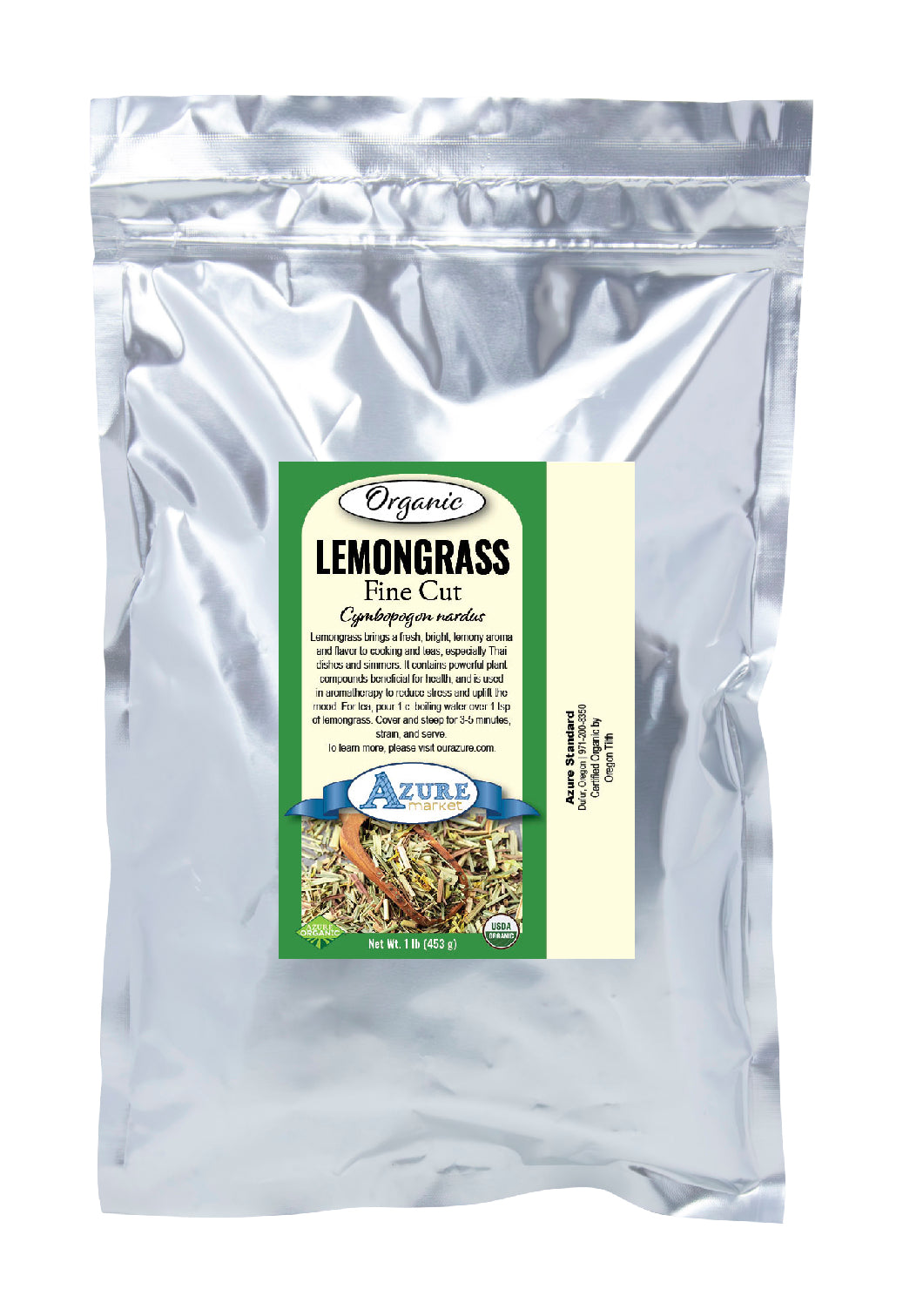 Lemongrass, Fine Cut, Organic