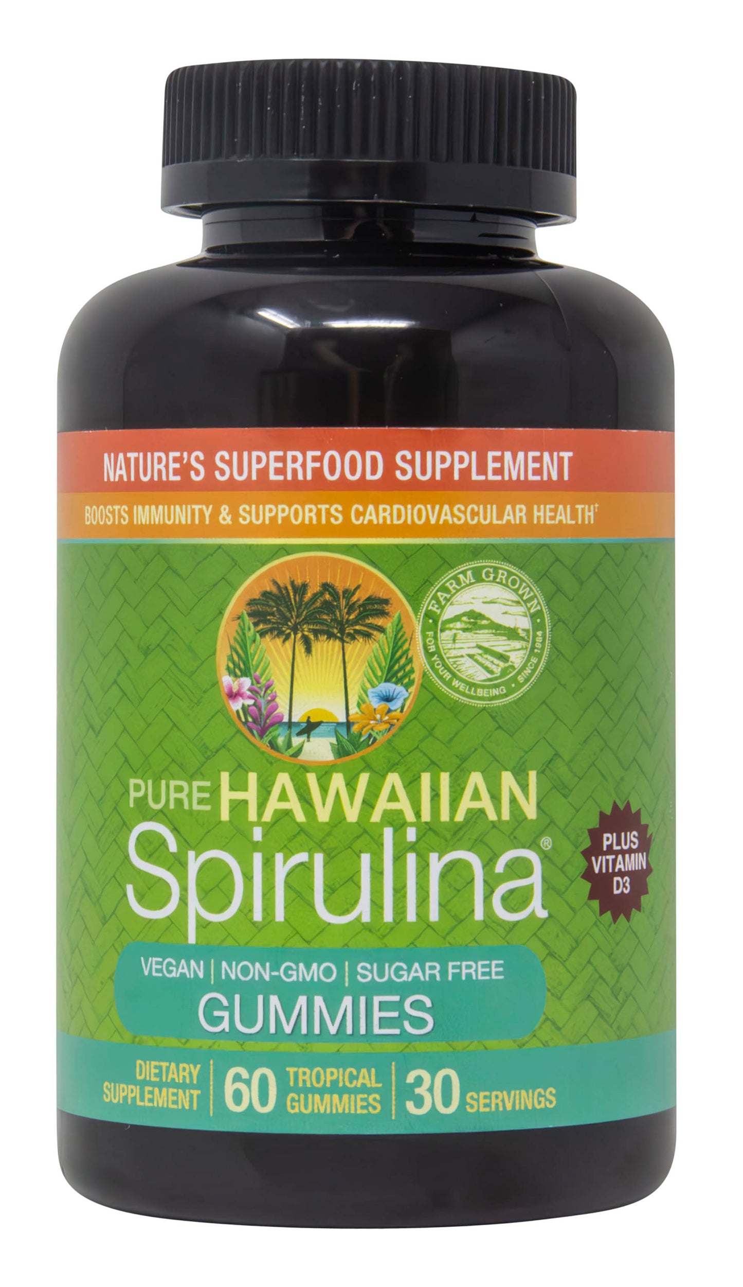 Pure Hawaiian, Spirulina + Vitamin D3 Gummies
