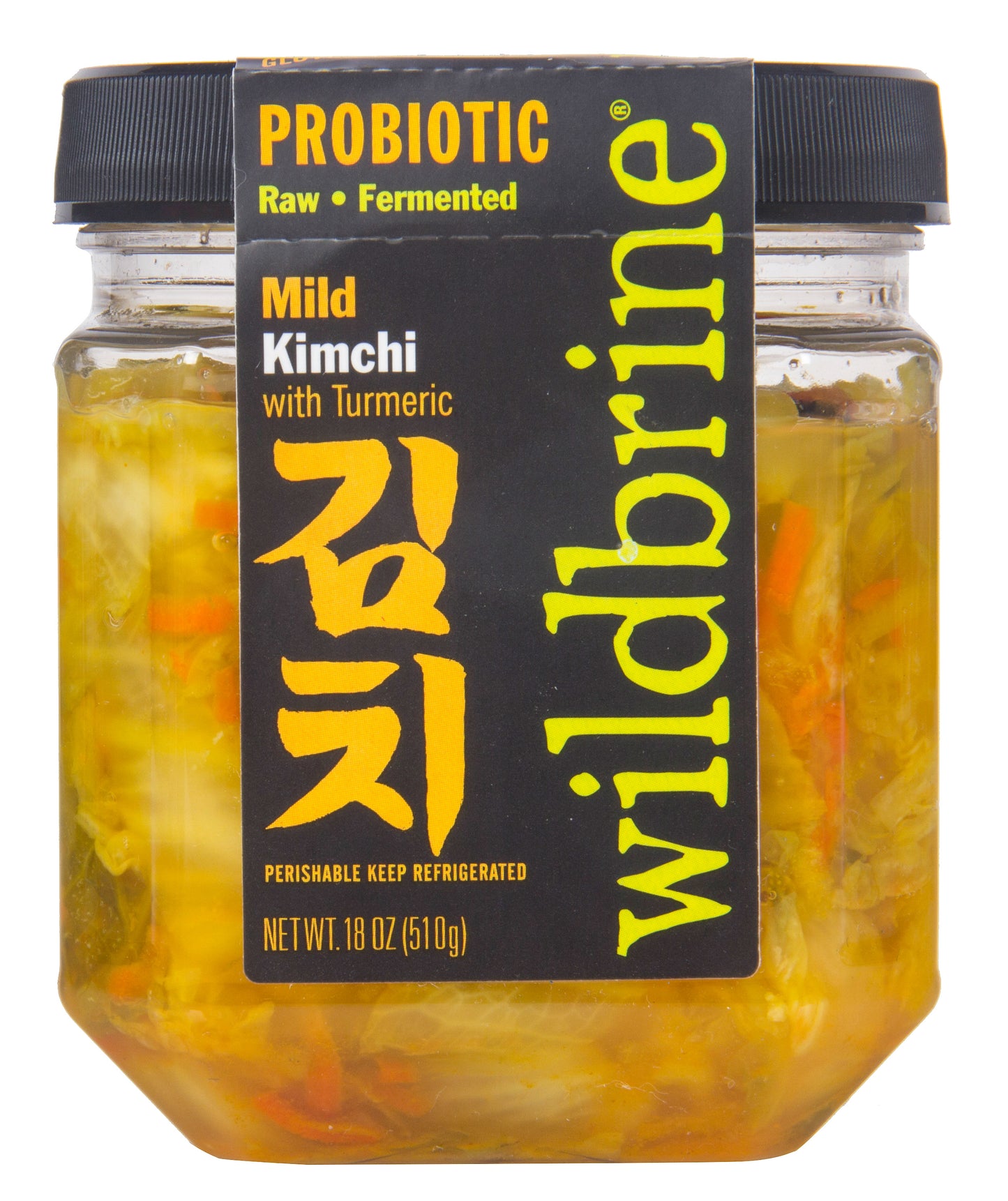 Kimchi, Raw, Fermented, Mild, Turmeric