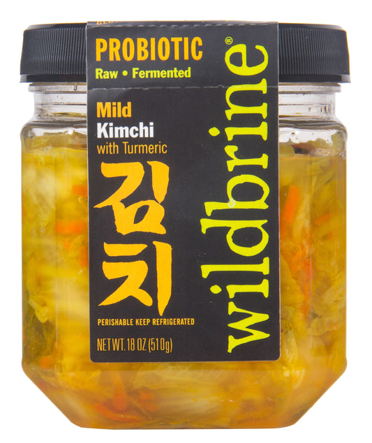 Kimchi, Raw, Fermented, Mild, Turmeric