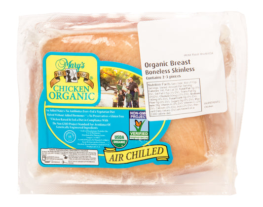 Chicken Breast, Boneless & Skinless, Organic, Frozen, Random Weight
