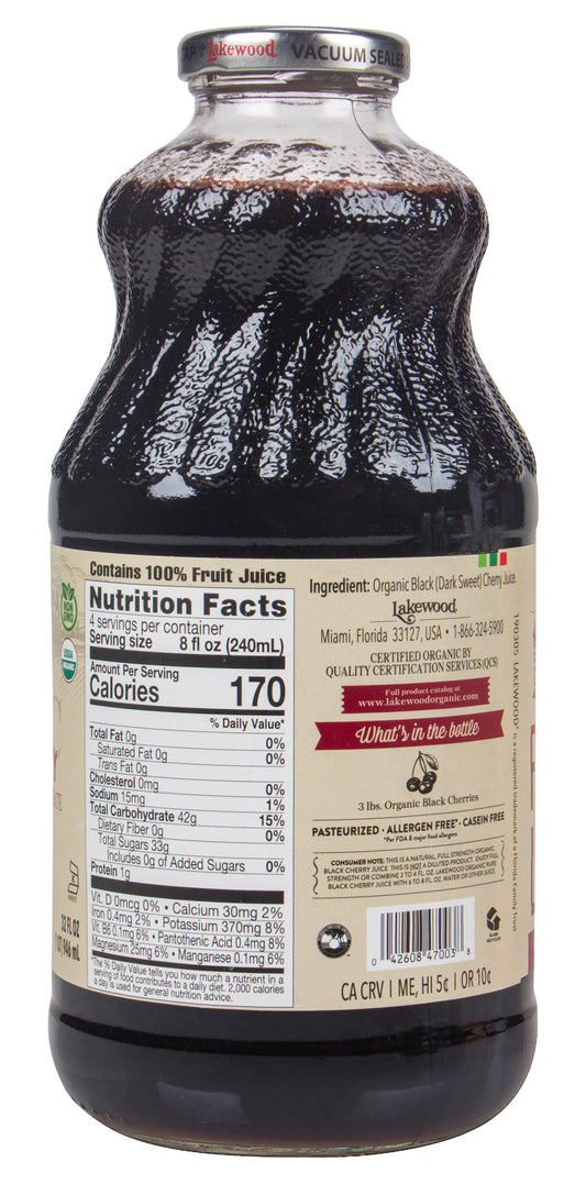 Black Cherry Juice, Pure, Organic