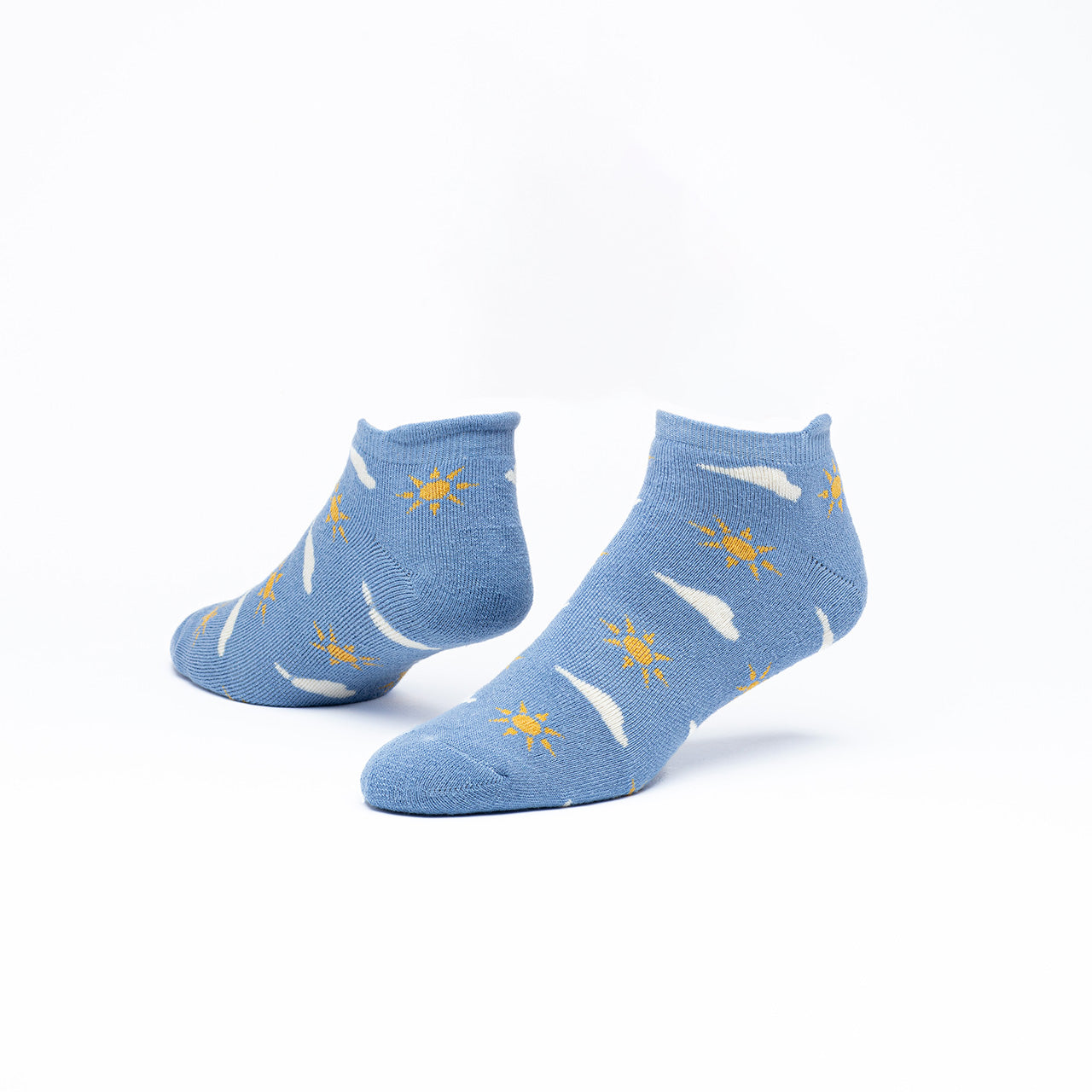 Cotton Footie Socks, Sunny, Medium, Organic