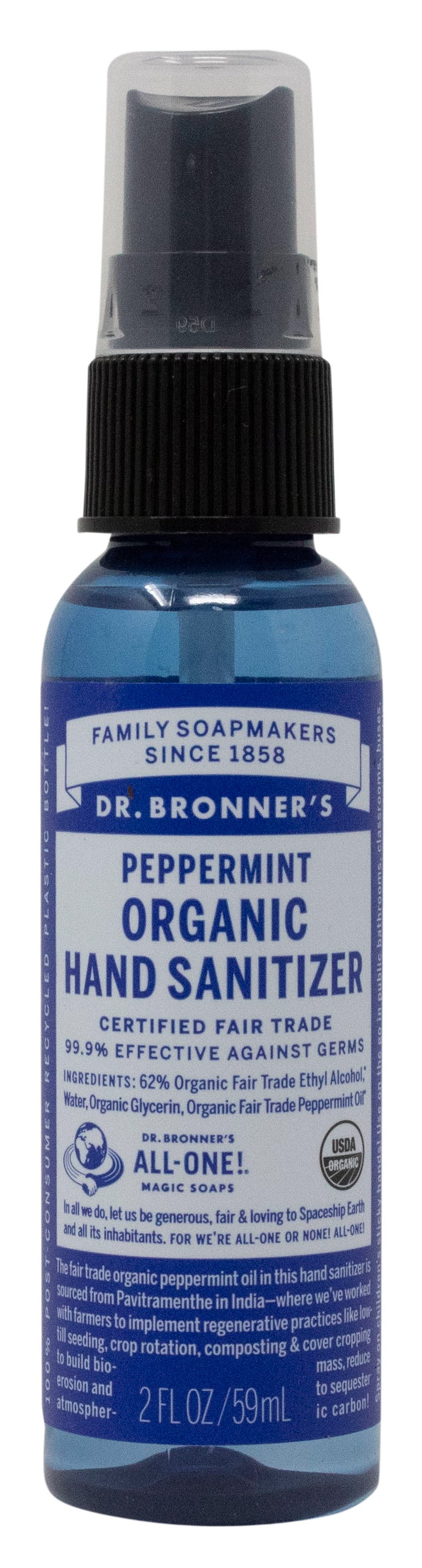 Hand Sanitizer, Peppermint, Organic