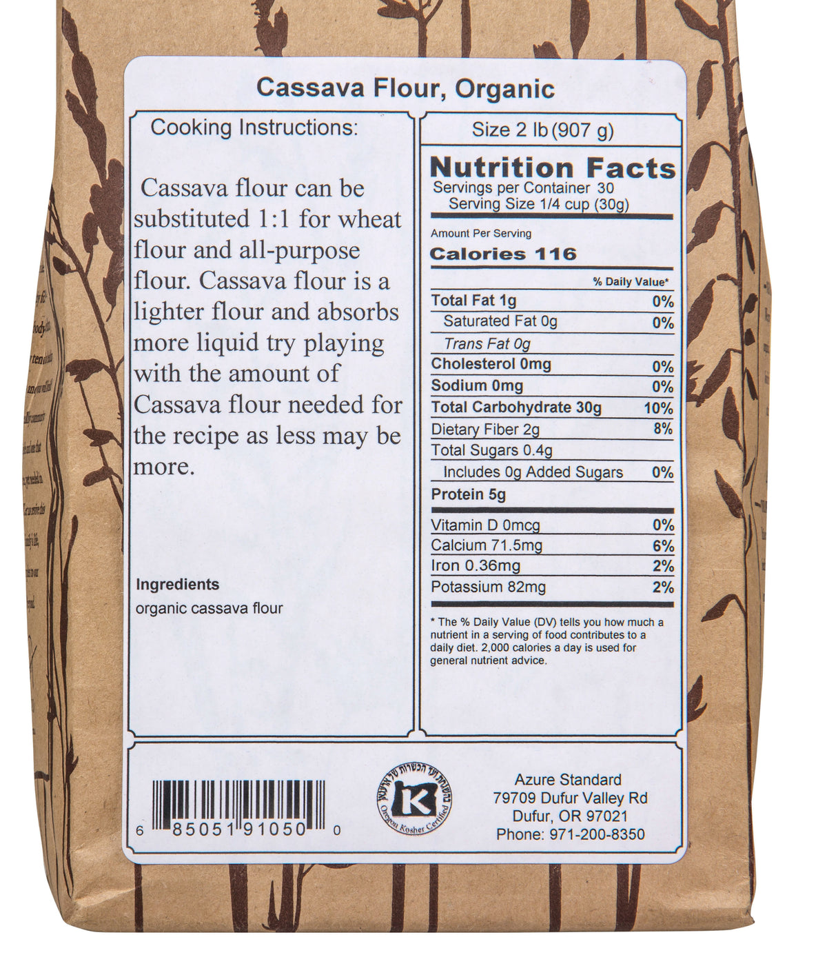 Cassava Flour, Organic