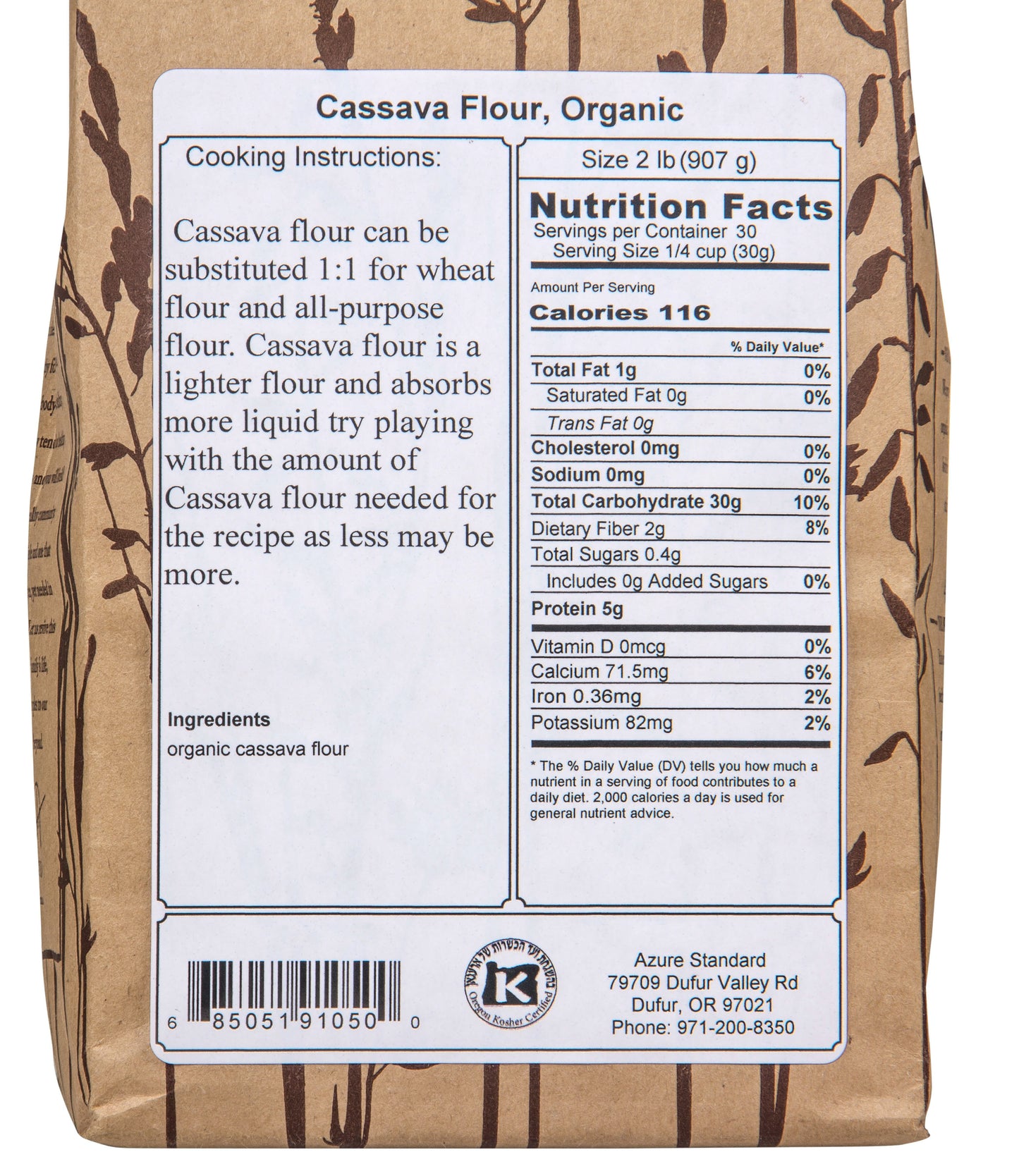 Cassava Flour, Organic