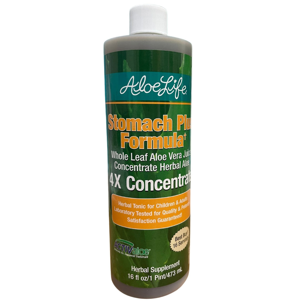 Stomach Plus Formula, Whole Aloe Vera Leaf Juice, 4x Concentrate