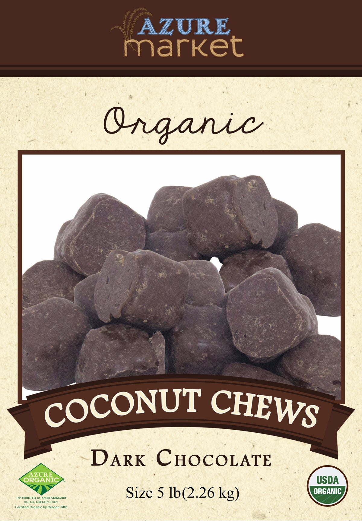 Coconut Chews, Dark Chocolate, Organic