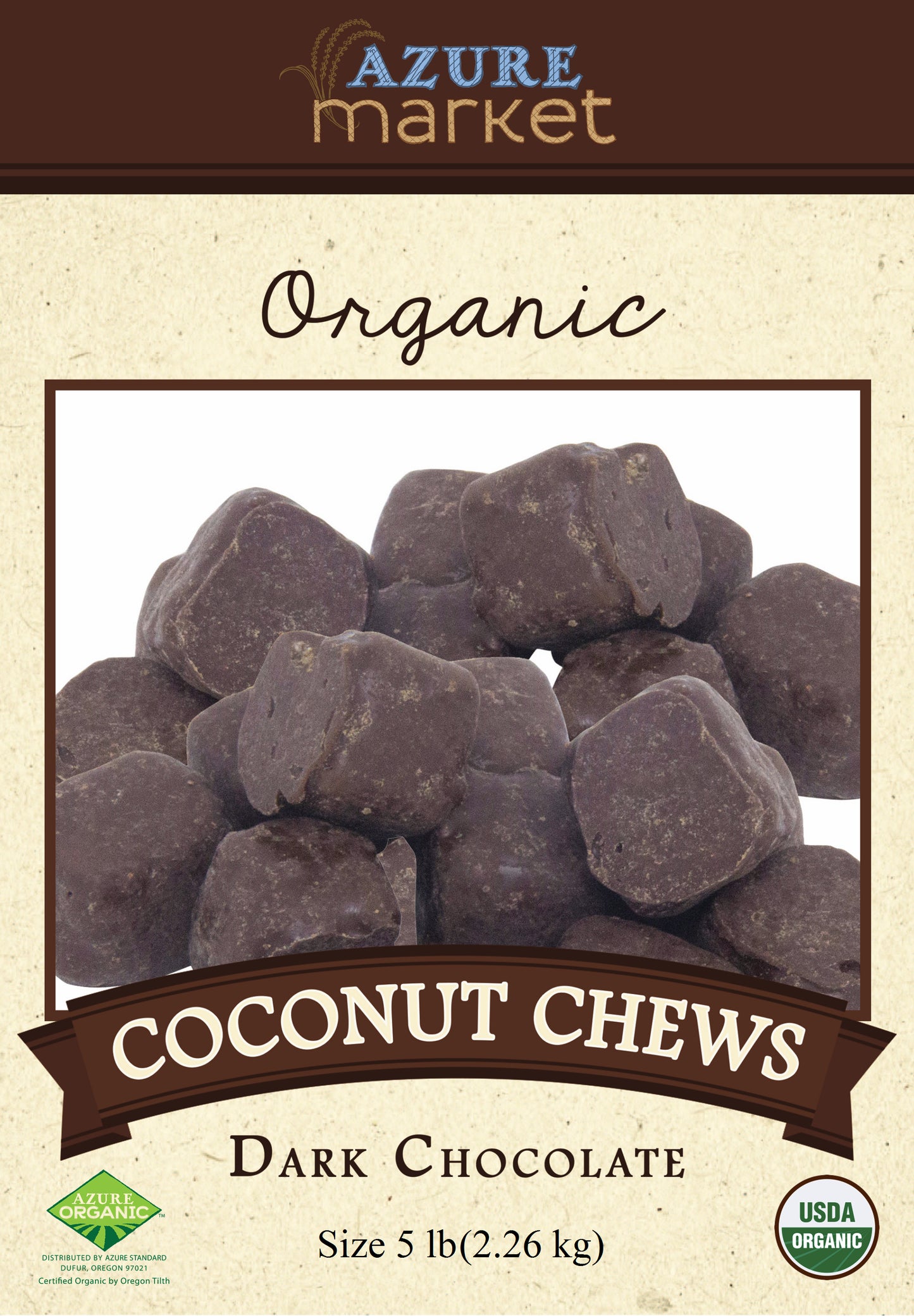 Coconut Chews, Dark Chocolate, Organic