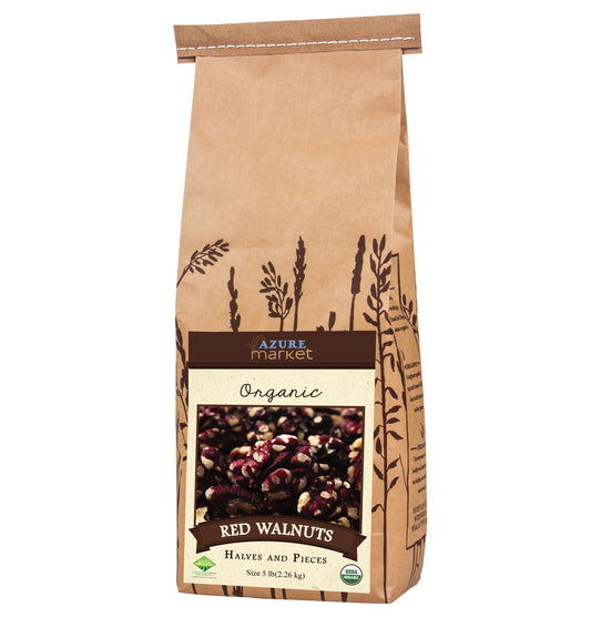 Red Walnuts, Halves and Pieces, Organic