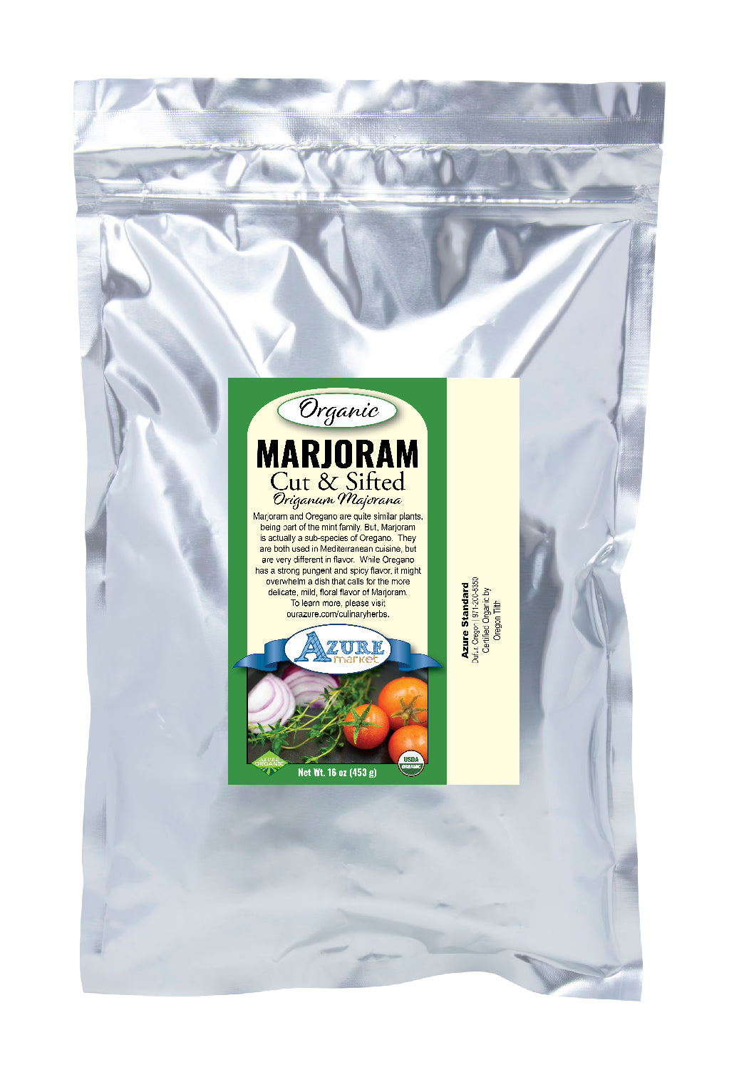 Marjoram, Cut & Sifted, Organic
