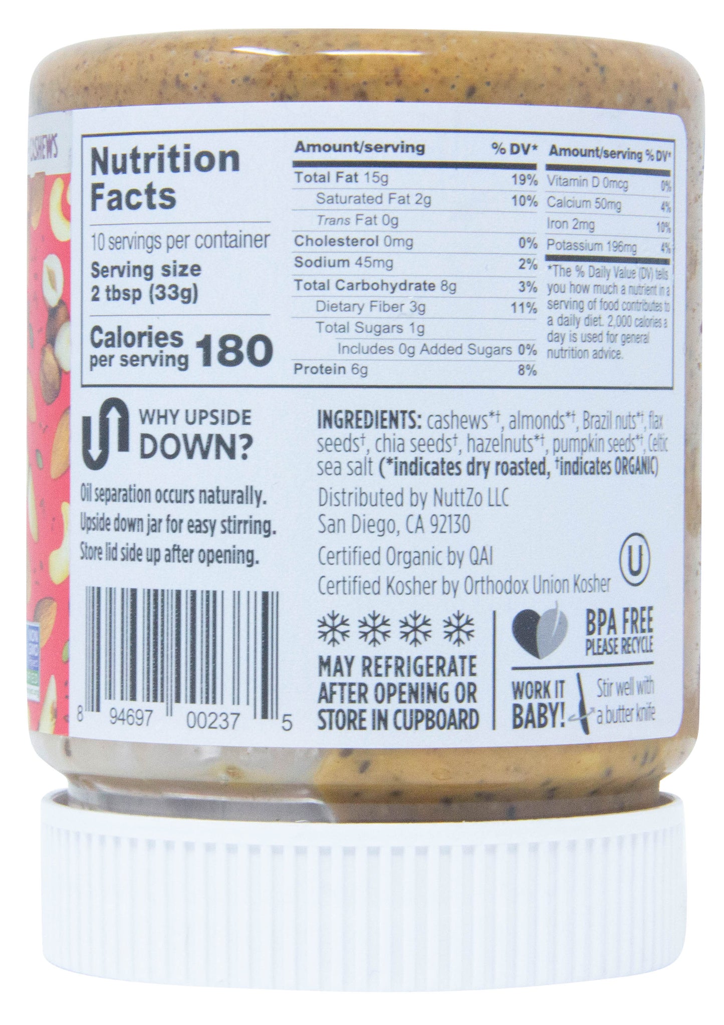 Seven Nut & Seed Butter, Power Fuel, Crunchy, Organic