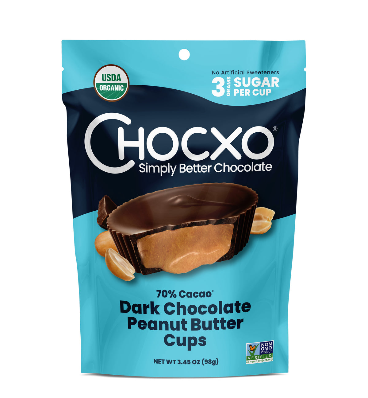 Dark Chocolate Cups, Peanut Butter, Organic