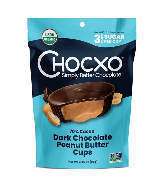 Dark Chocolate Cups, Peanut Butter, Organic