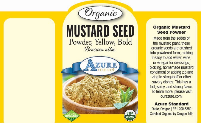 Mustard Seed Powder, Yellow, Bold, Organic