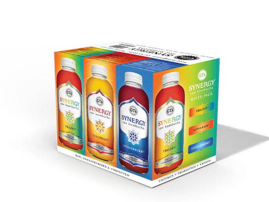 SYNERGY, Kombucha Raw, Variety Pack