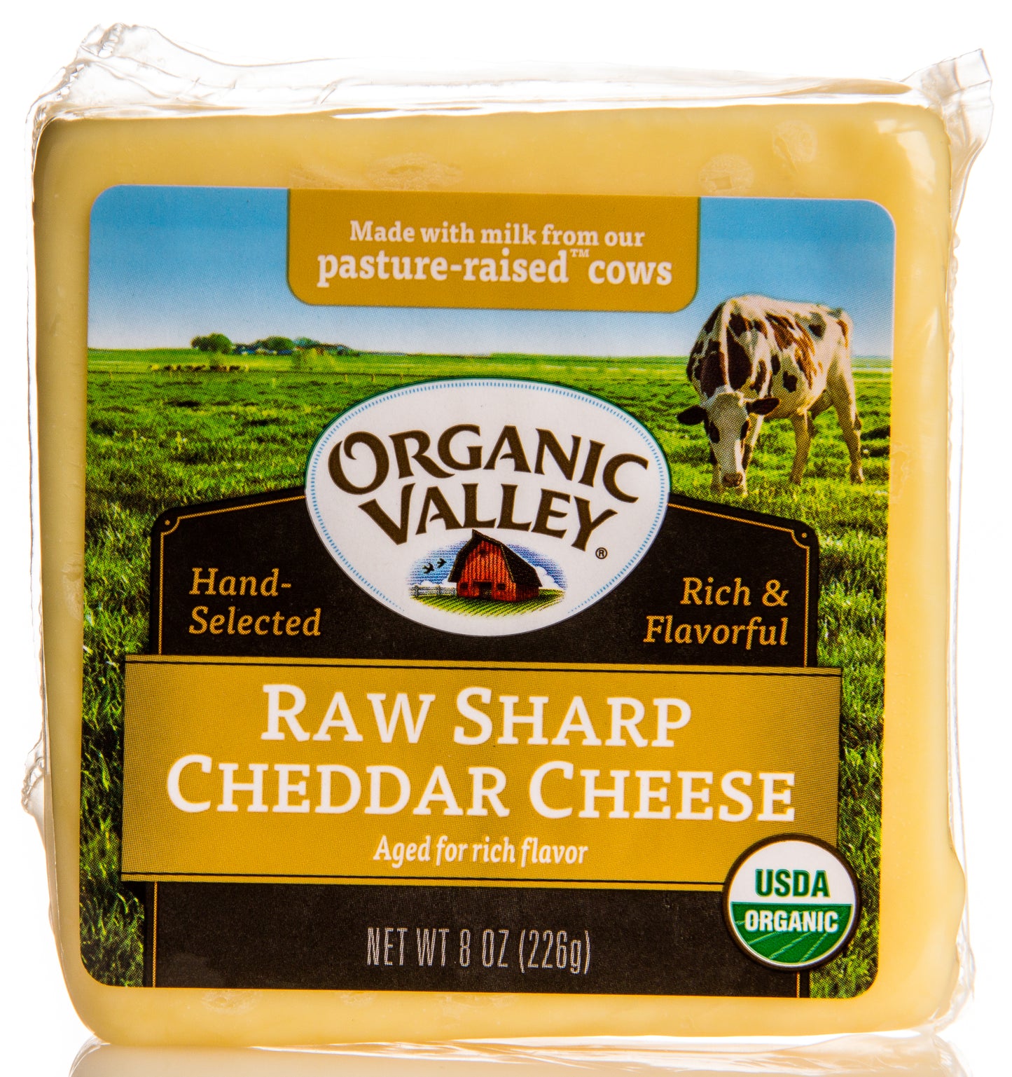 Cheddar Cheese, Raw, Sharp, Organic