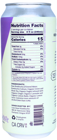 Kombucha, Bliss, Raw