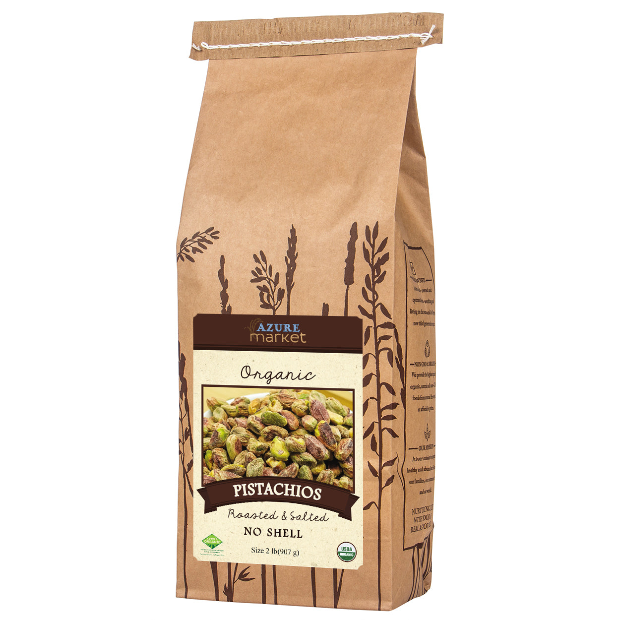 Pistachios Roasted & Salted No Shell, Organic