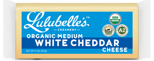 Cheddar Cheese, Medium White, A2, Organic