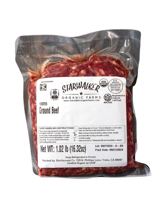 Ground Beef, Frozen, Organic