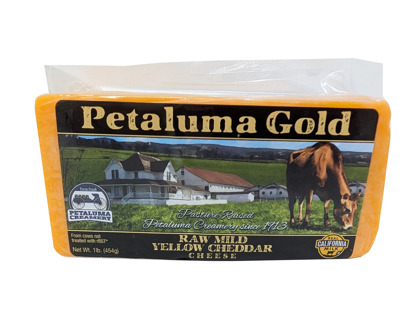 Yellow Mild Cheddar Cheese, Raw, Grass-fed