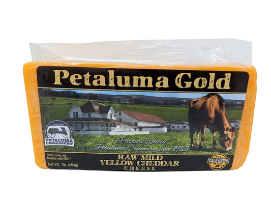 Yellow Mild Cheddar Cheese, Raw, Grass-fed