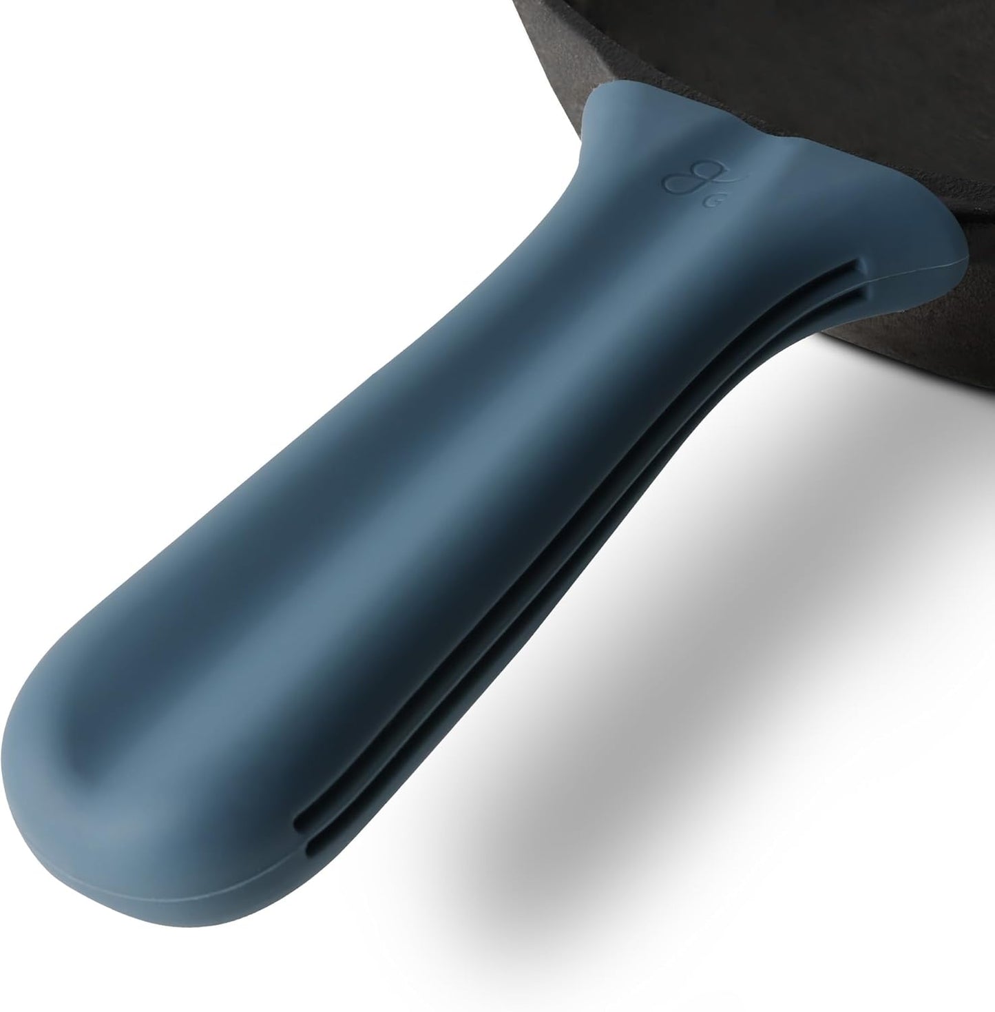 @Silicone Cast Iron Handle Cover, Stone Blue