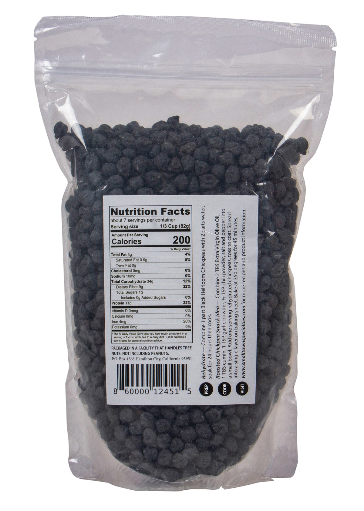 Chickpeas, Black, Heirloom, Non-GMO