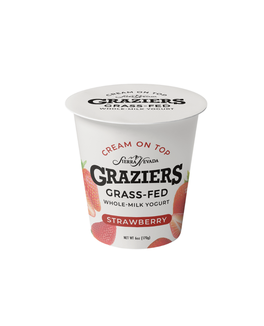 Graziers, Whole Milk Yogurt, Strawberry, Grass-Fed