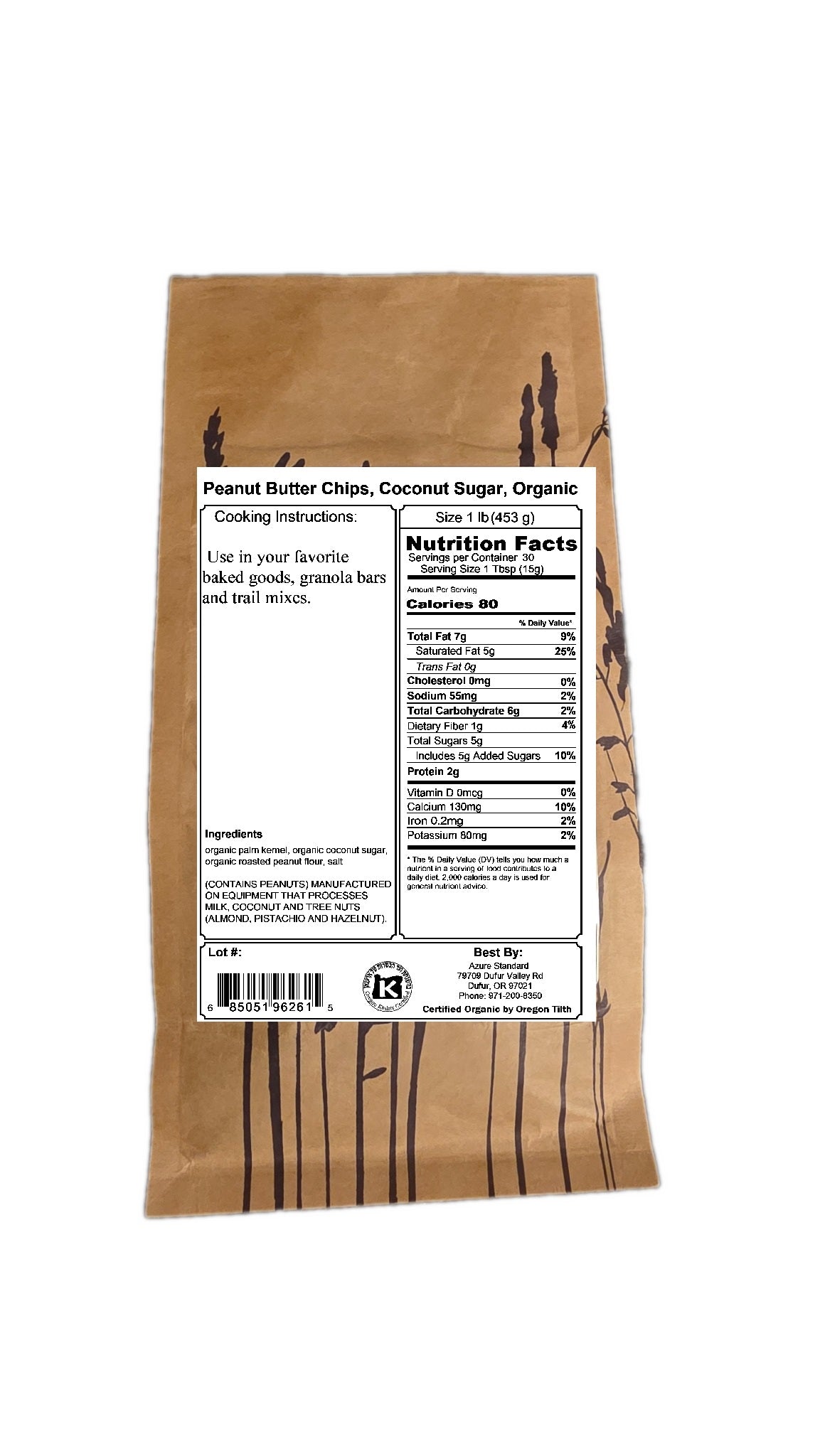 Peanut Butter Chips, Coconut Sugar, Organic