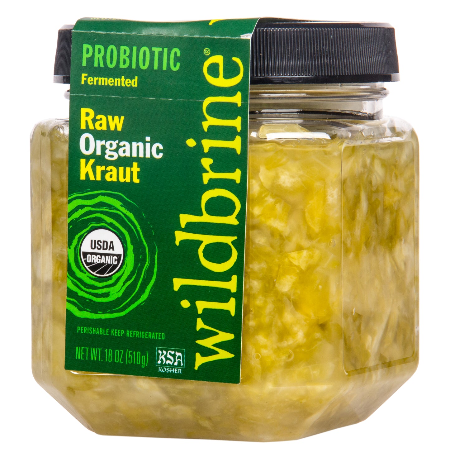 Sauerkraut, Raw, Probiotic, Green, Organic