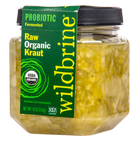 Sauerkraut, Raw, Probiotic, Green, Organic