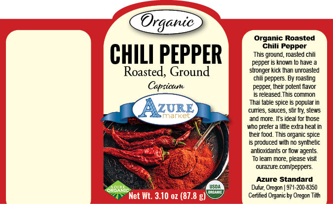 Chili Pepper Roasted, Ground, Organic