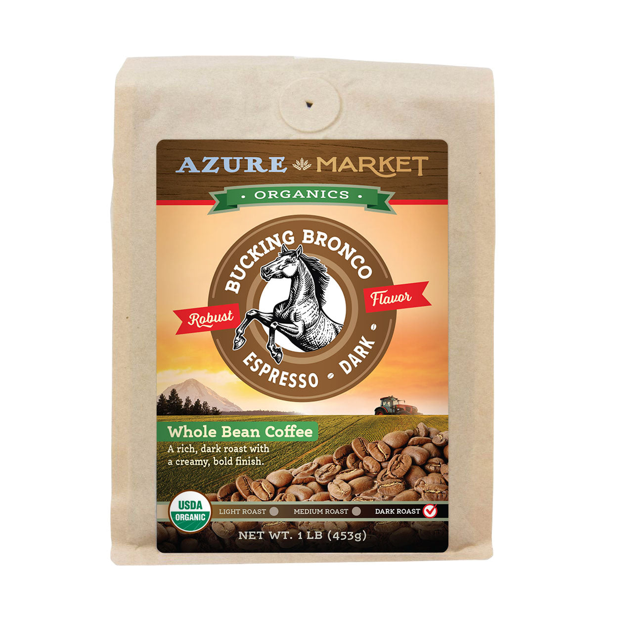 Coffee Whole Bean, Espresso, Dark Roast, Organic