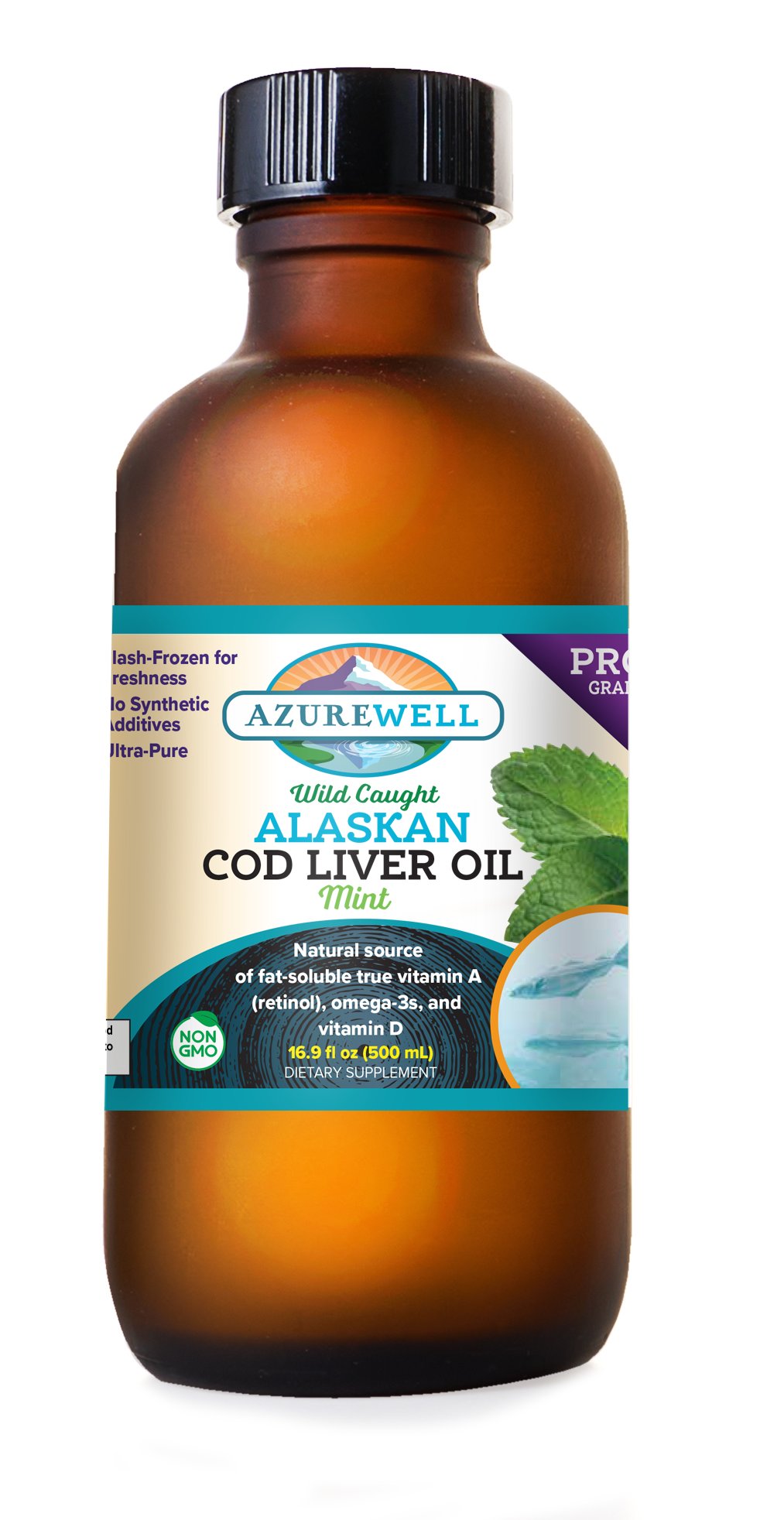 Alaskan Cod Liver Oil, Mint, Liquid