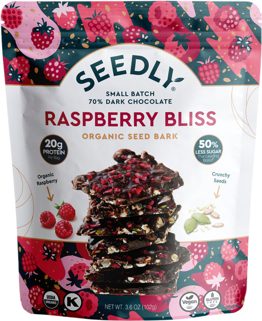 Dark Chocolate Seed Bark, Raspberry Bliss, Organic