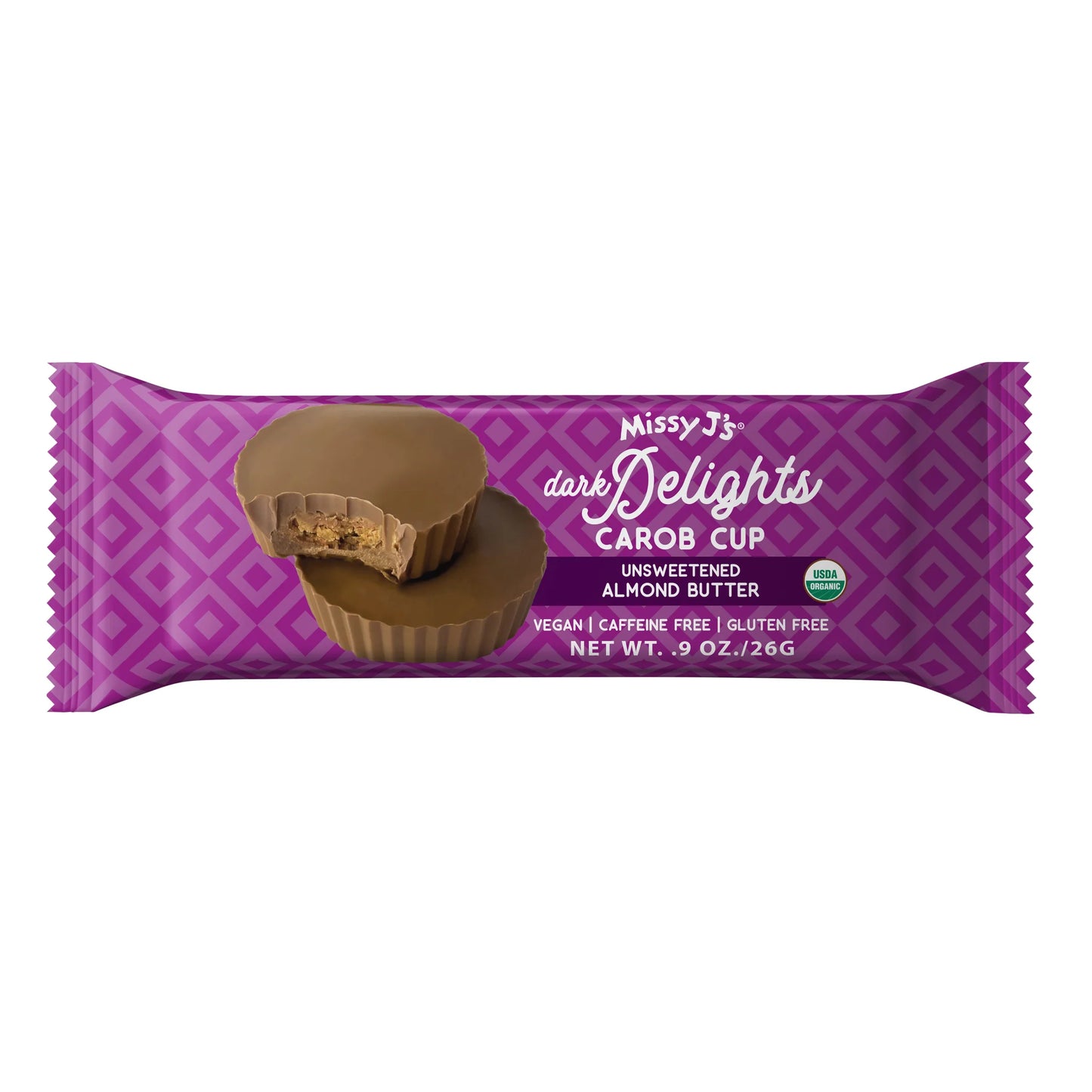 Dark Delight Carob Cup, Unsweetened Almond Butter, Organic