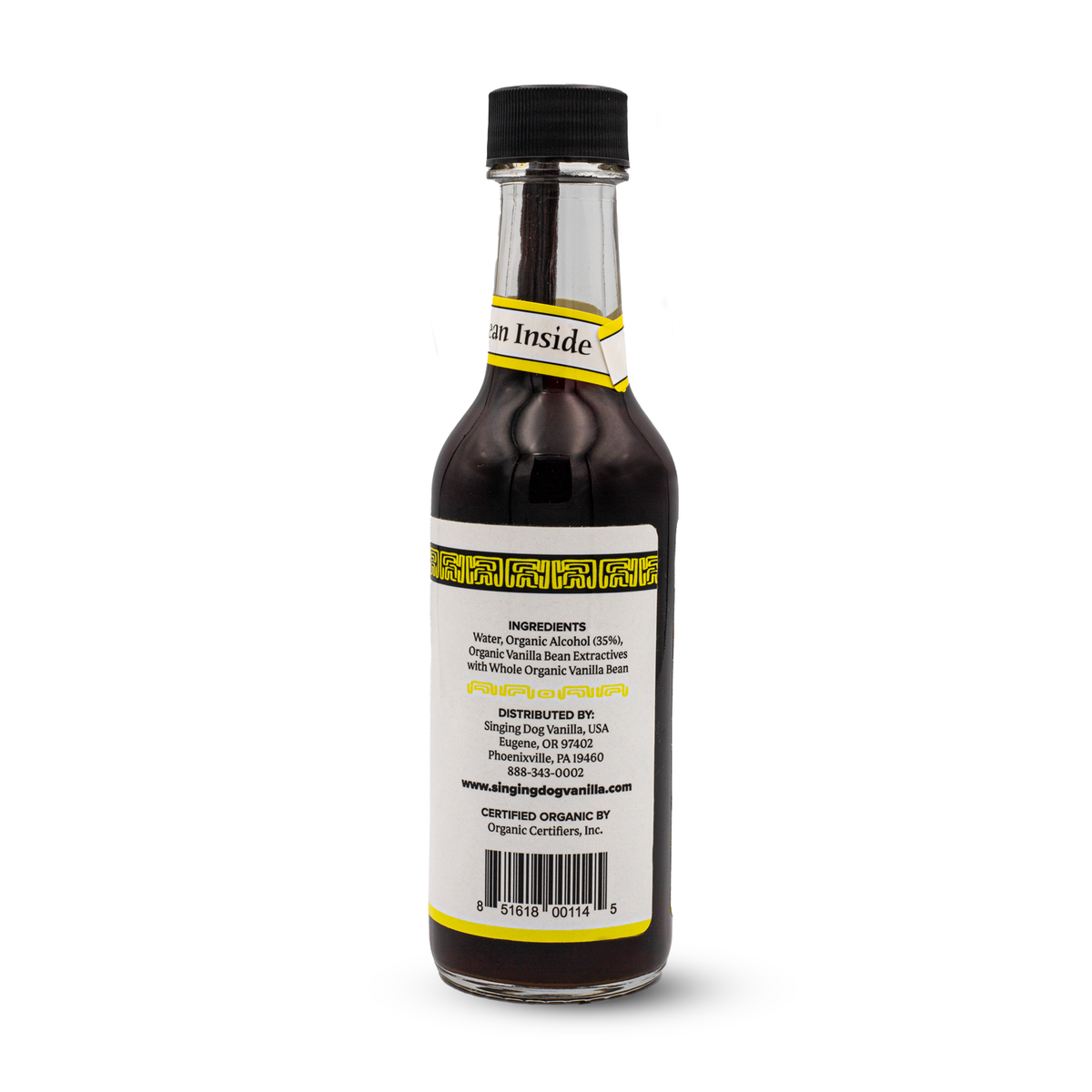 Vanilla Extract, Pure, Whole Vanilla Bean Inside, Organic